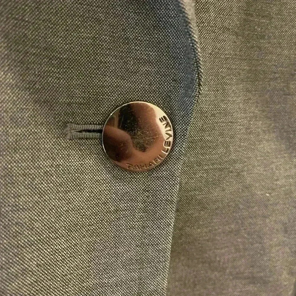 Tahari one button blazer gray petite 10 - Picture 5 of 9